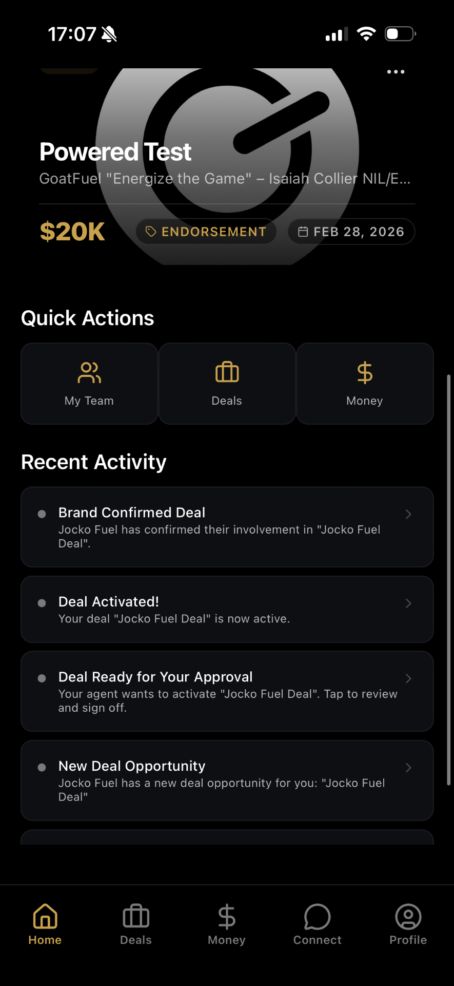 Powered app mockup